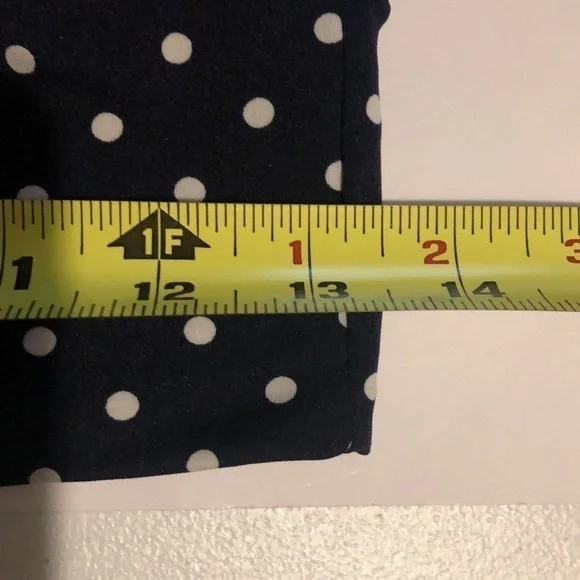 Crop top by Polly & Esther, navy with white polka dots, small - Picture 9 of 9